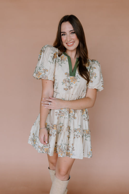 HEAR ME OUT FLORAL PRINT MINI DRESS