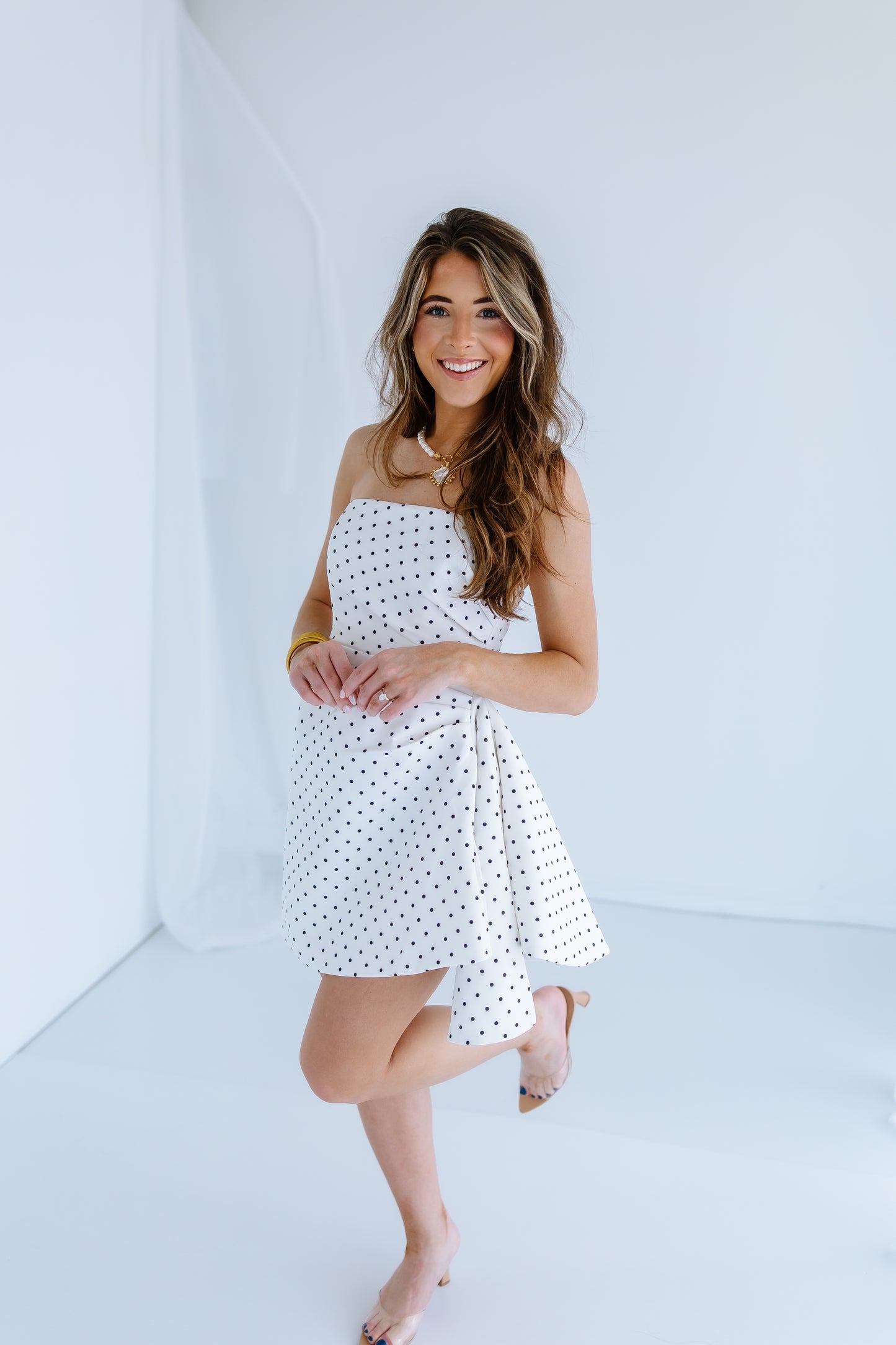 SO CLASSY POLKA DOT MINI DRESS