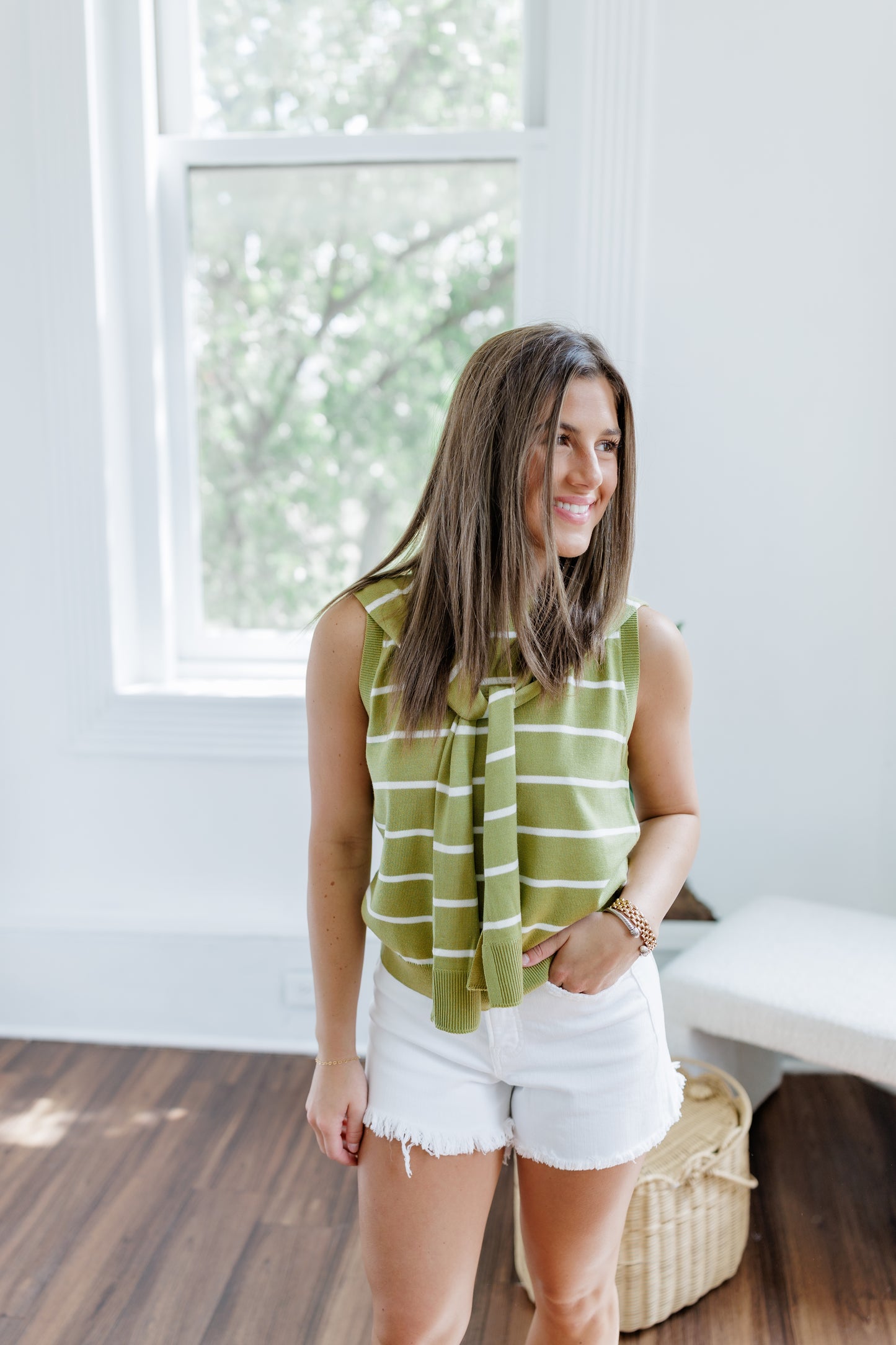 MEREDITH TIE SWEATER TOP