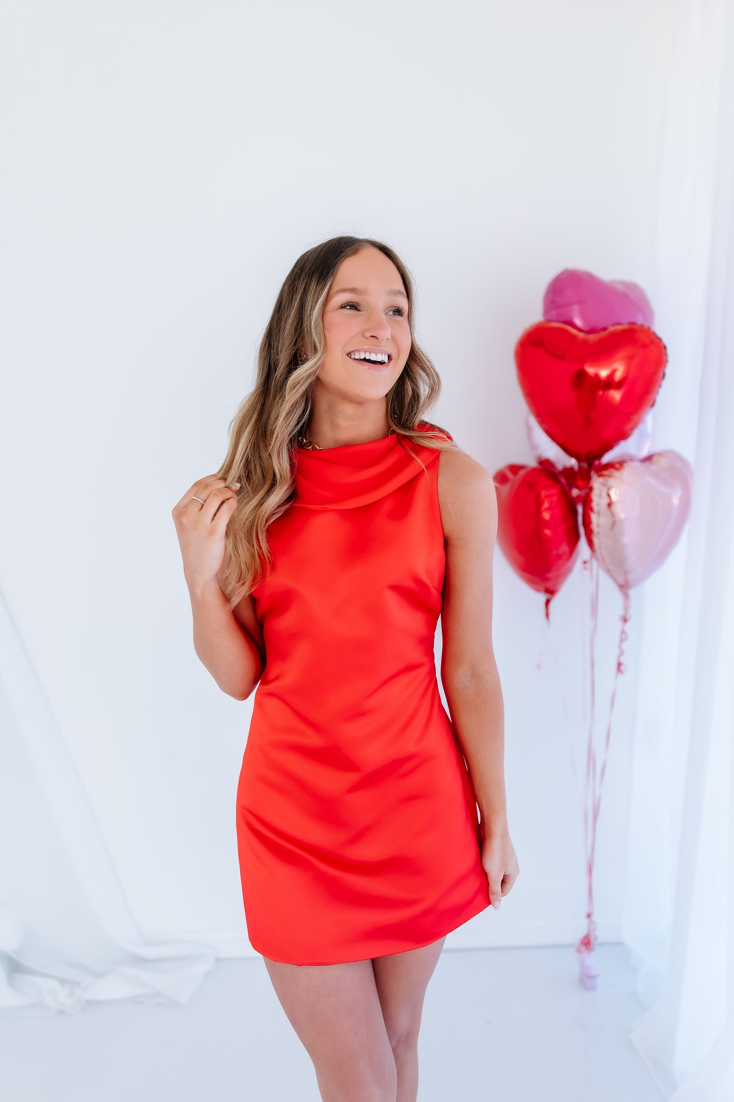 SO ROMANTIC SATIN MINI DRESS
