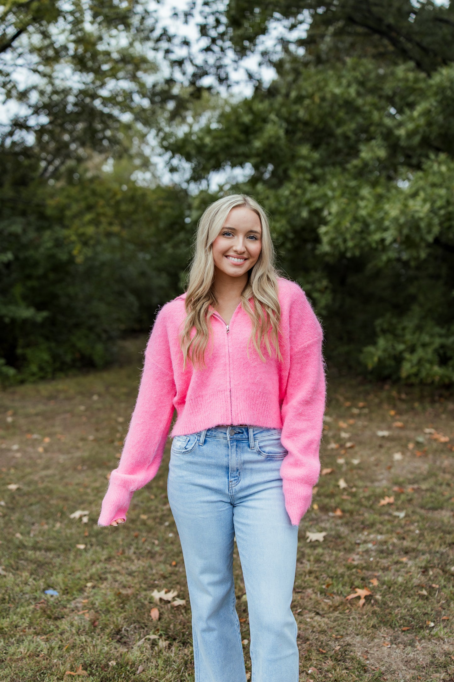 OVERSIZED COLLAR KNIT JACKET