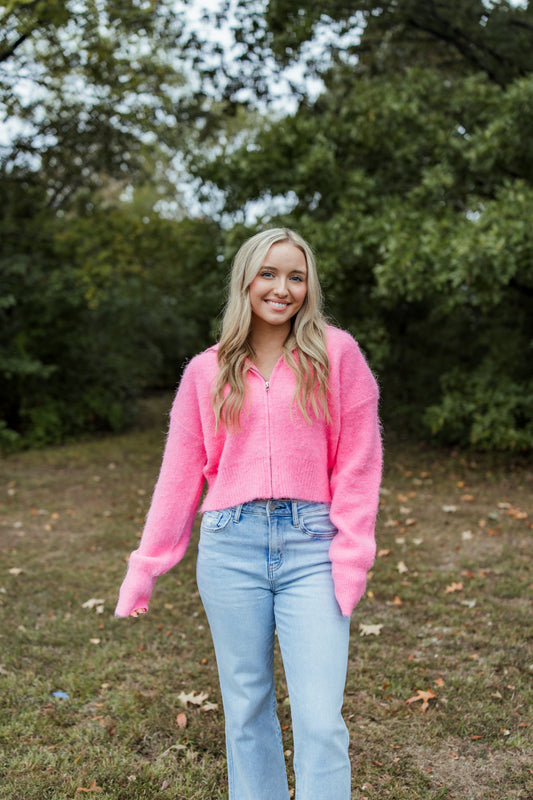 OVERSIZED COLLAR KNIT JACKET