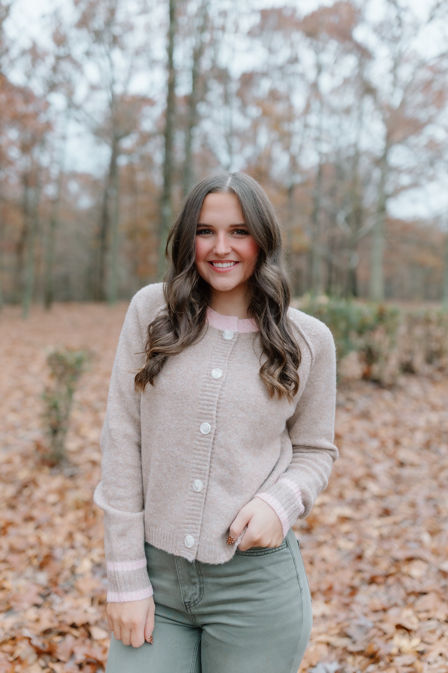 TWO TONED CARDIGAN TOP