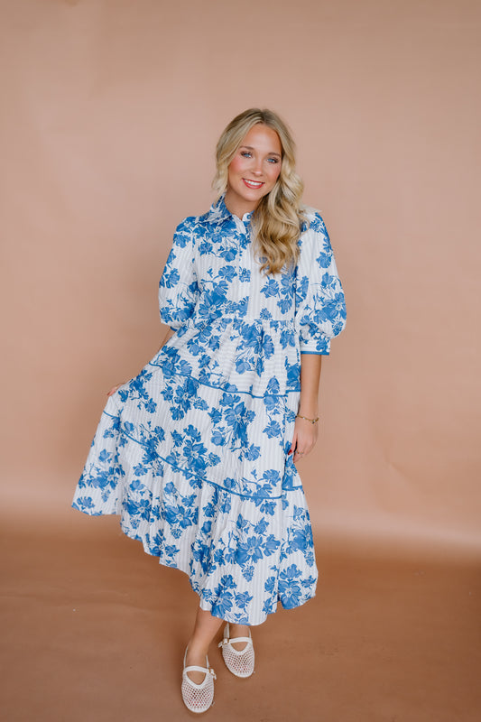 ALL YOUR PERFECTS FLORAL MIDI DRESS