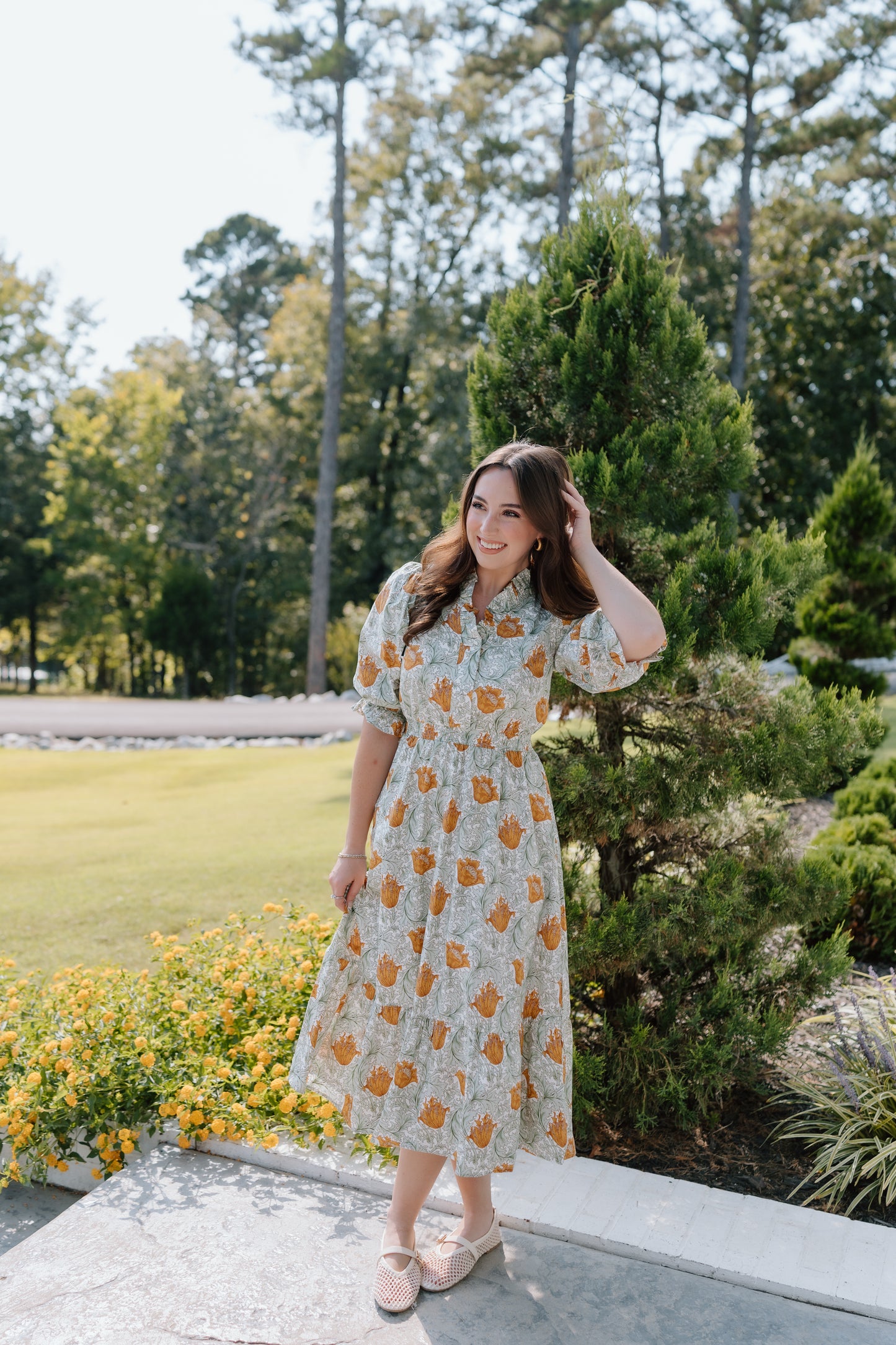 GIVE YOUR ALL FLORAL MIDI DRESS