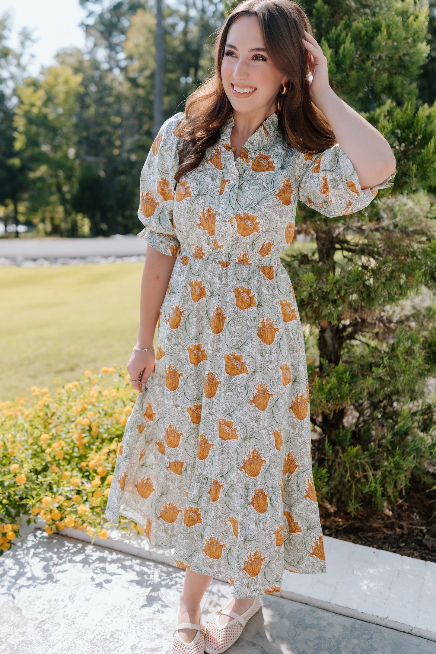 GIVE YOUR ALL FLORAL MIDI DRESS