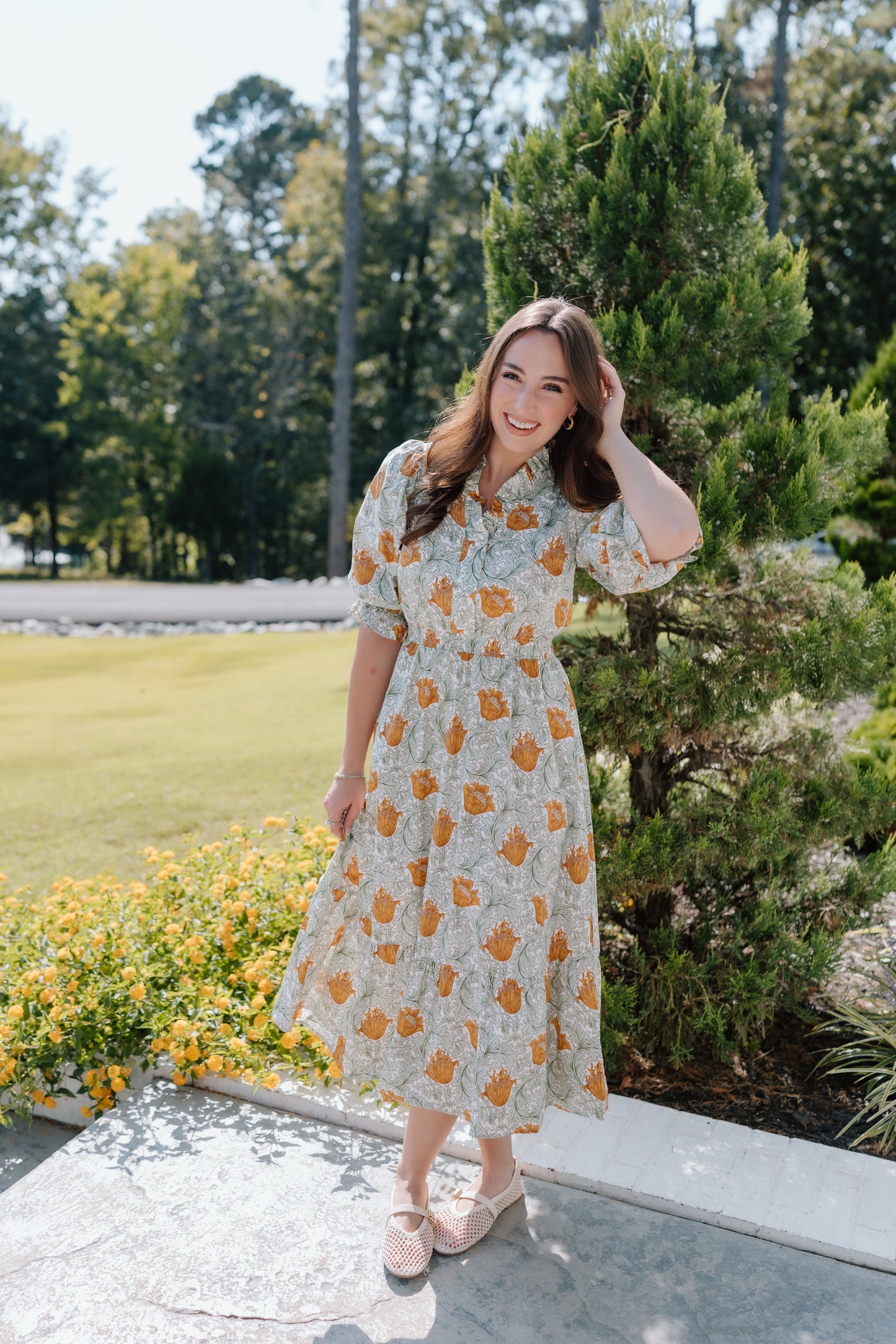 GIVE YOUR ALL FLORAL MIDI DRESS