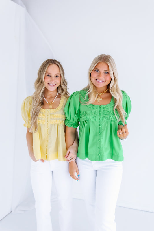 A GOOD SPRING PUFF SLEEVE TOP