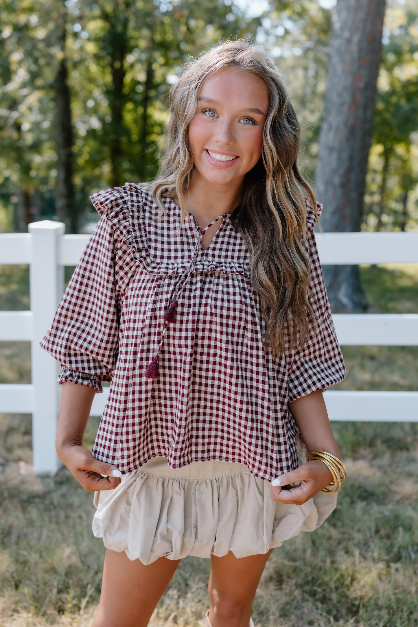 TEAGAN GINGHAM TOP