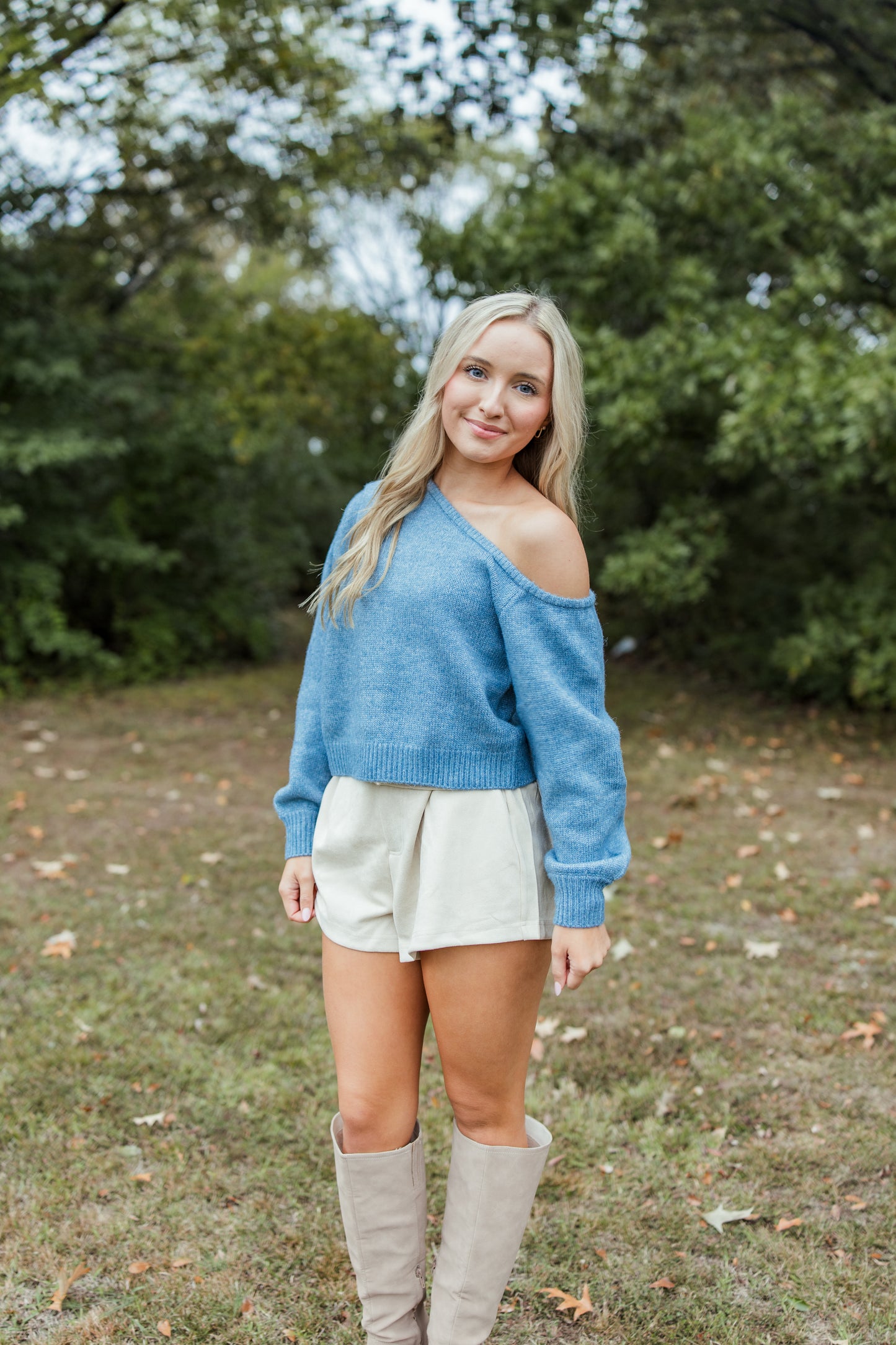 ASYMMETRICAL SHOULDER SWEATER TOP