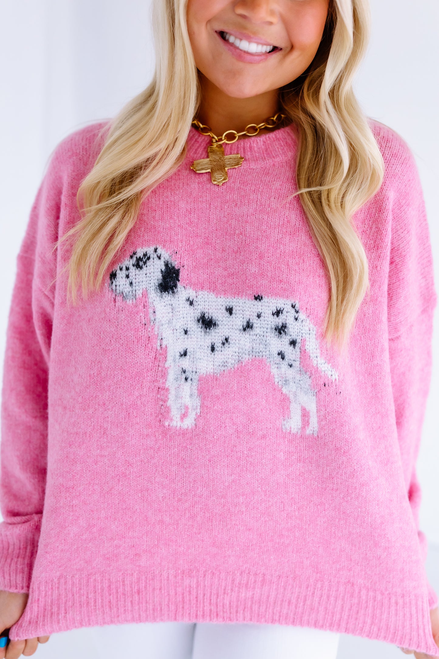 FRENCH PINK PUPPY SWEATER