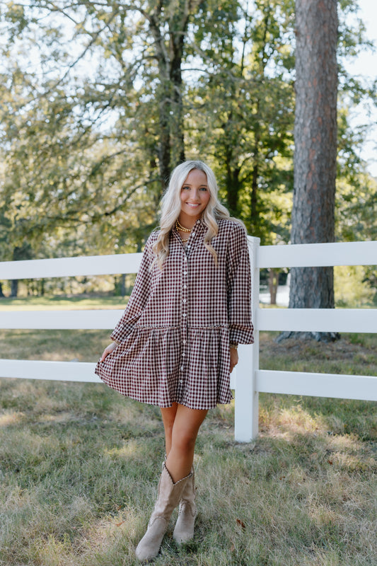 LYRIC GINGHAM DRESS