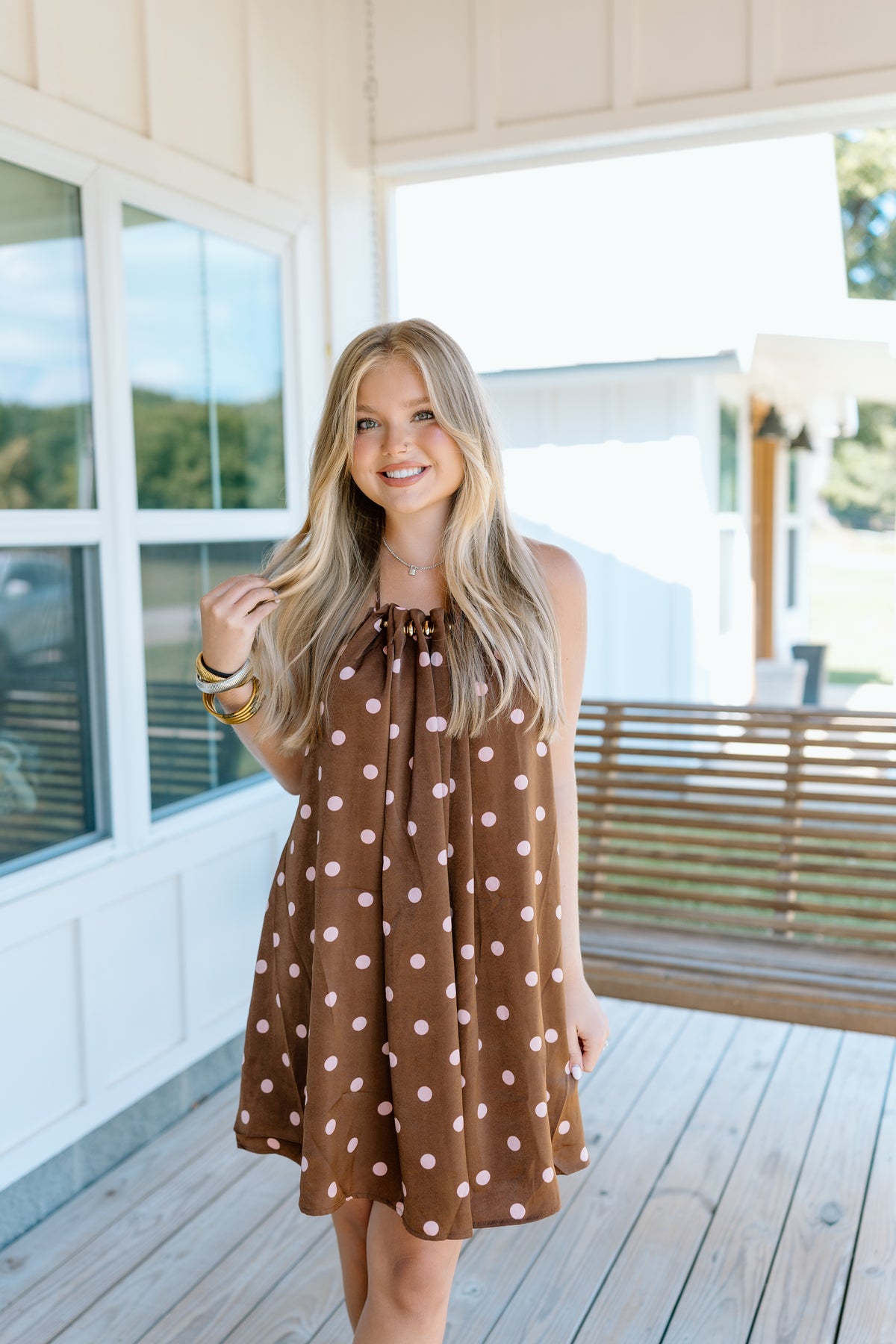 POLKA DOT SWING MINI DRESS