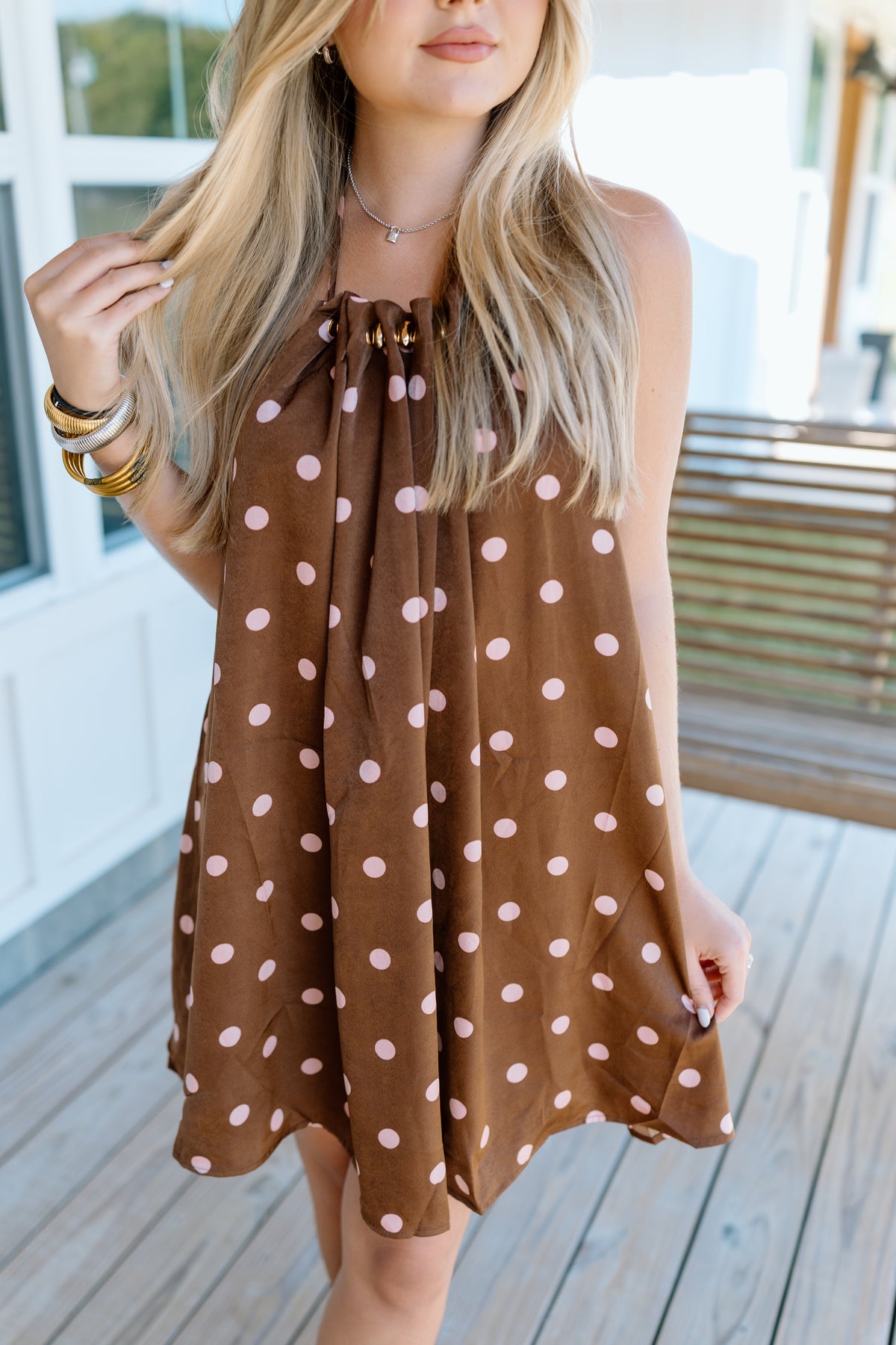 POLKA DOT SWING MINI DRESS