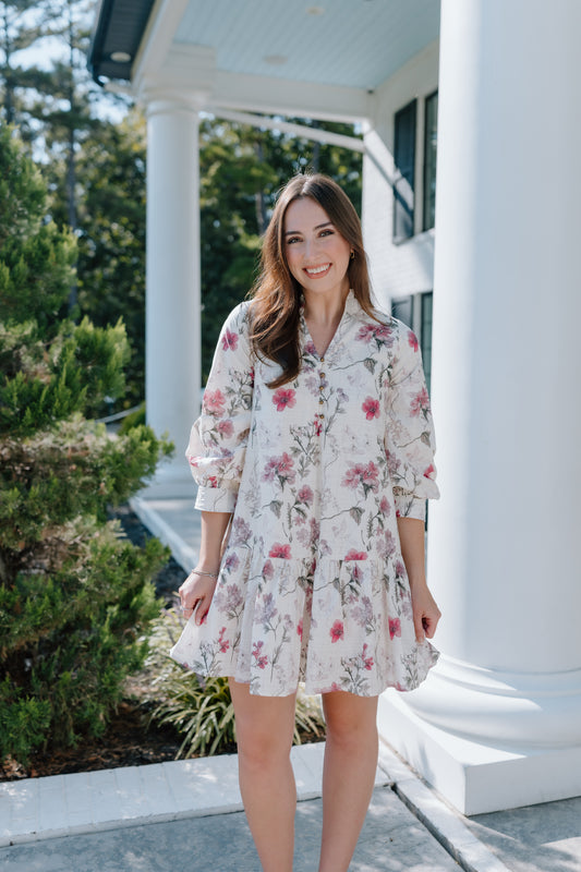 KEEP IT CAUSAL FLORAL MINI DRESS
