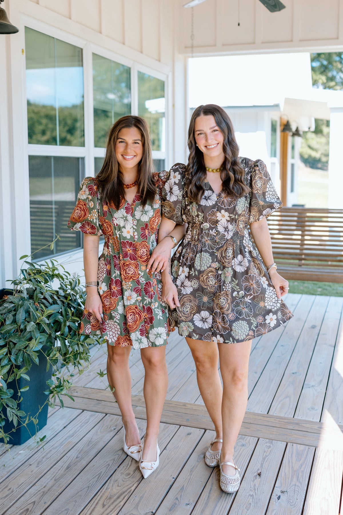 FLORAL FITTED MINI DRESS