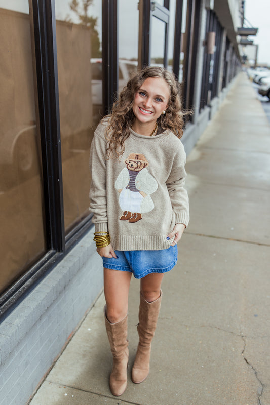 ADORABLE TEDDY BEAR COZY SWEATER