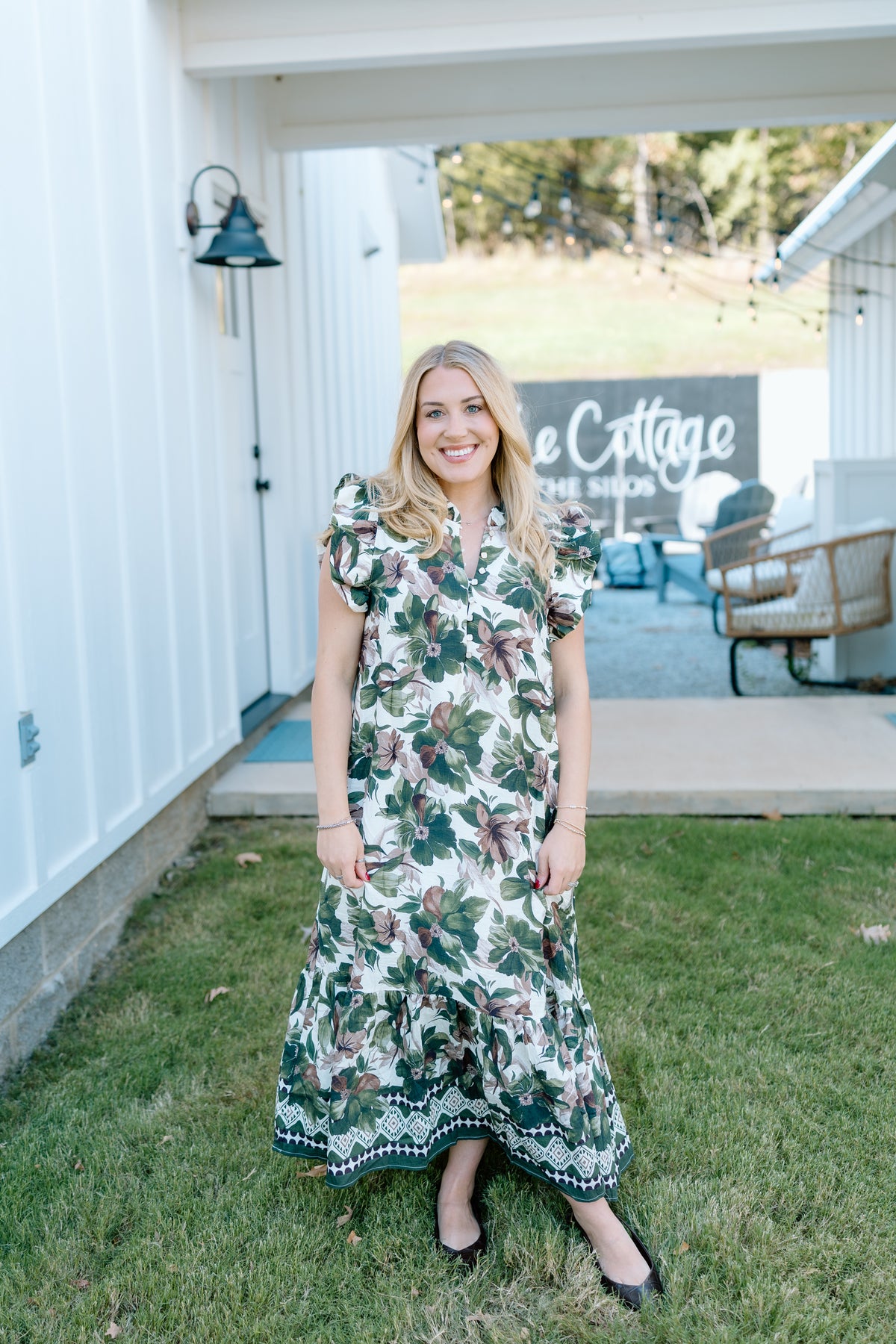 VERY SURE FLORAL MIDI DRESS