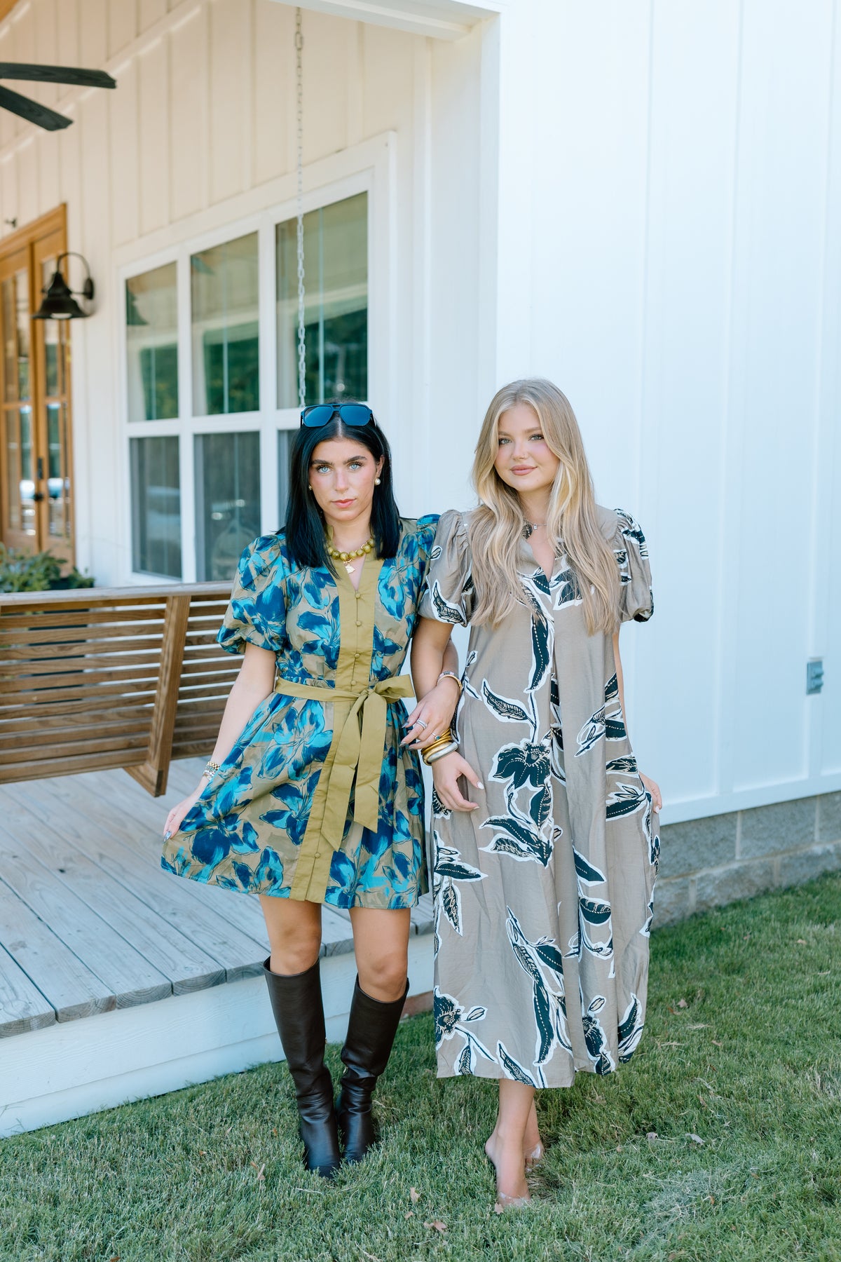 WHY WOULD I PRINTED PUFF MIDI DRESS