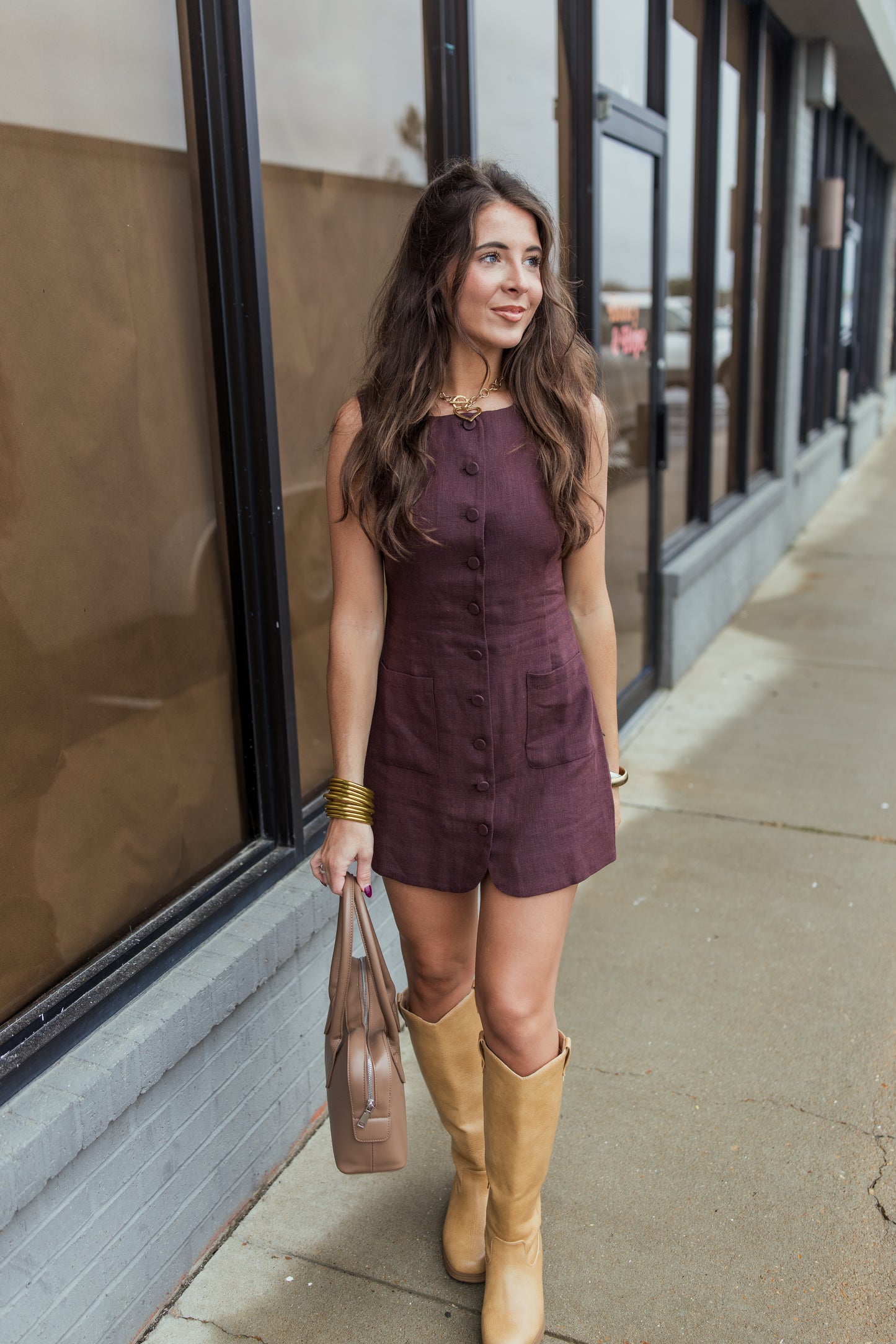 BELTED BACK MINI DRESS