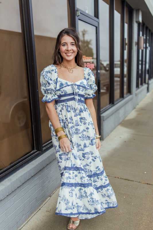 TOLIE LACE TRIM MAXI DRESS