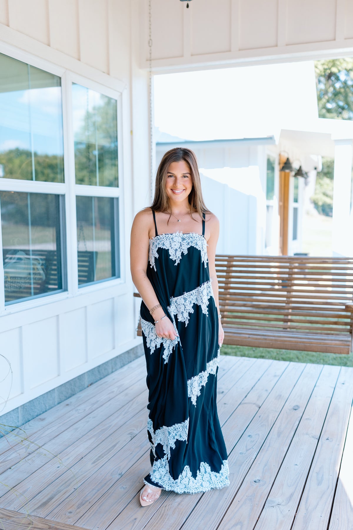 WHO WAS LACE MAXI DRESS
