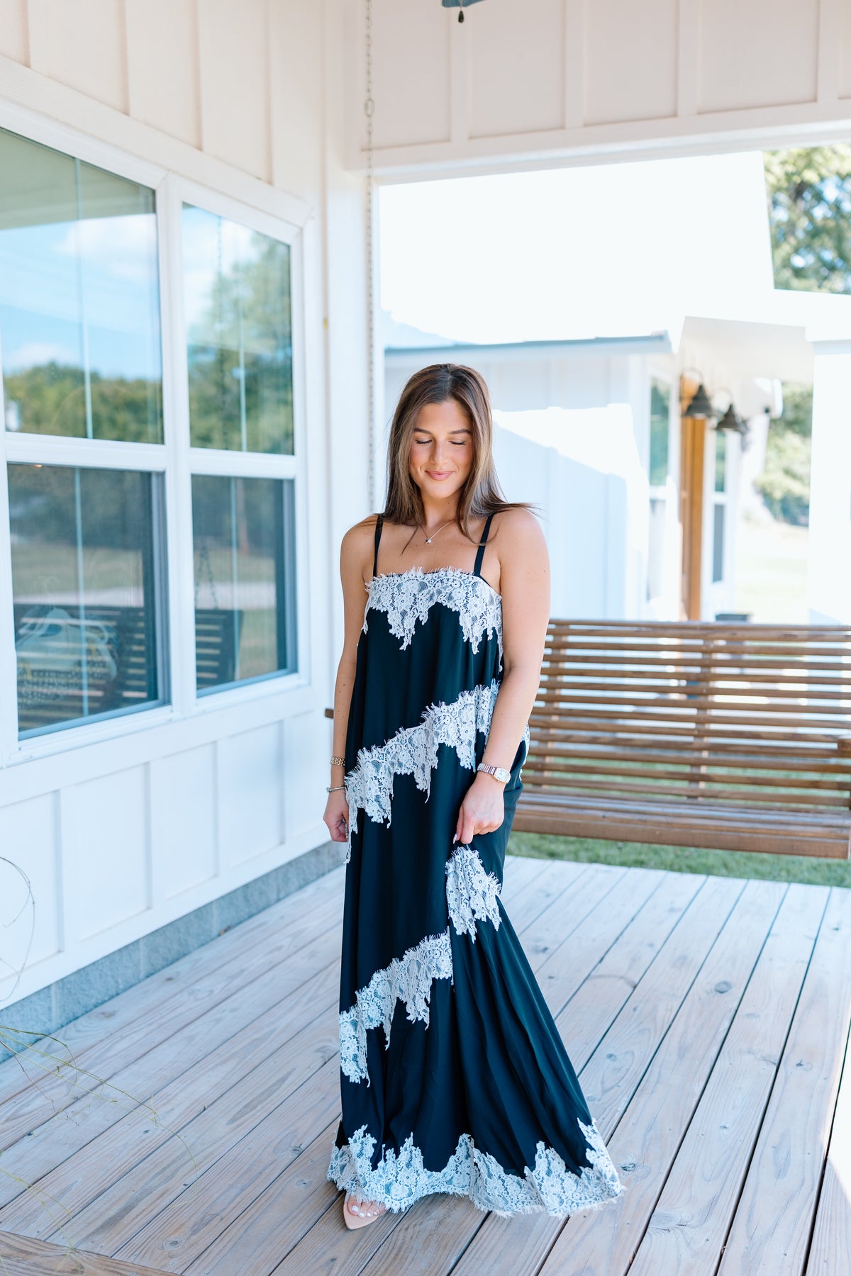 WHO WAS LACE MAXI DRESS