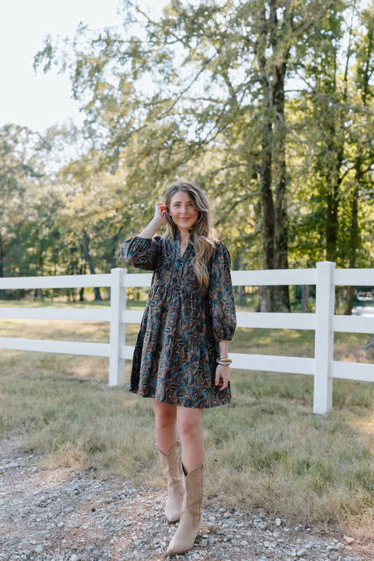 FIRST DAY FLORAL MINI DRESS