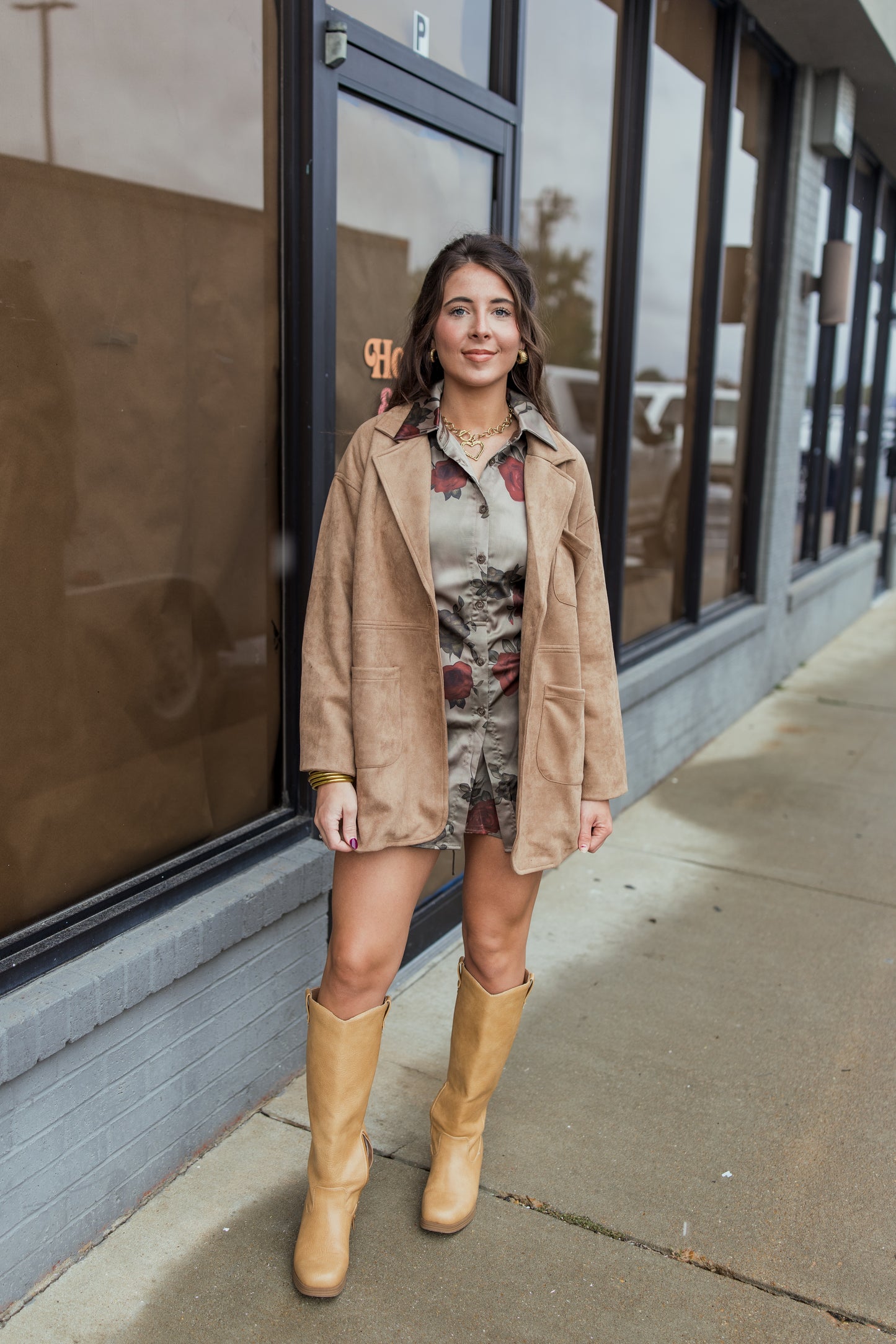 OVERSIZED SUEDE BLAZER