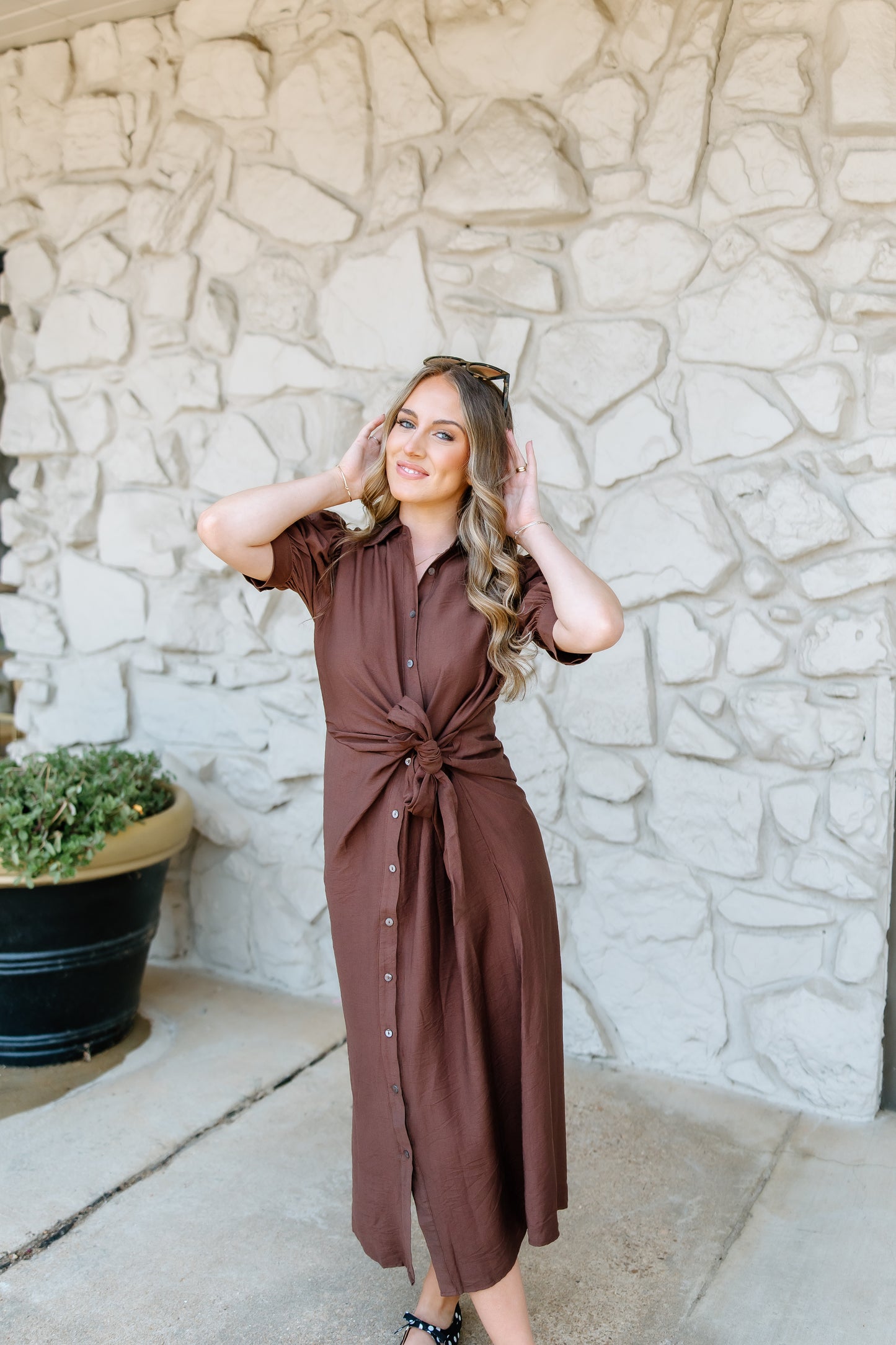 PUMPKIN SPICE MIDI DRESS