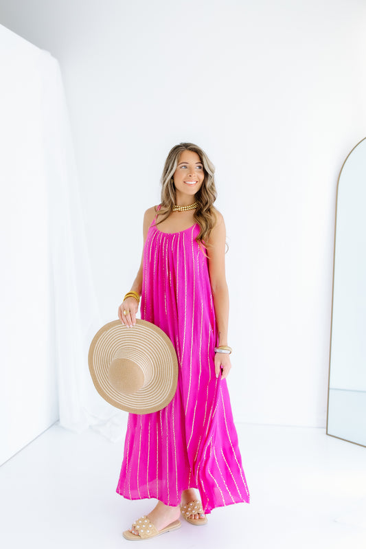 WHOLE PLACE SHIMMER MAXI DRESS