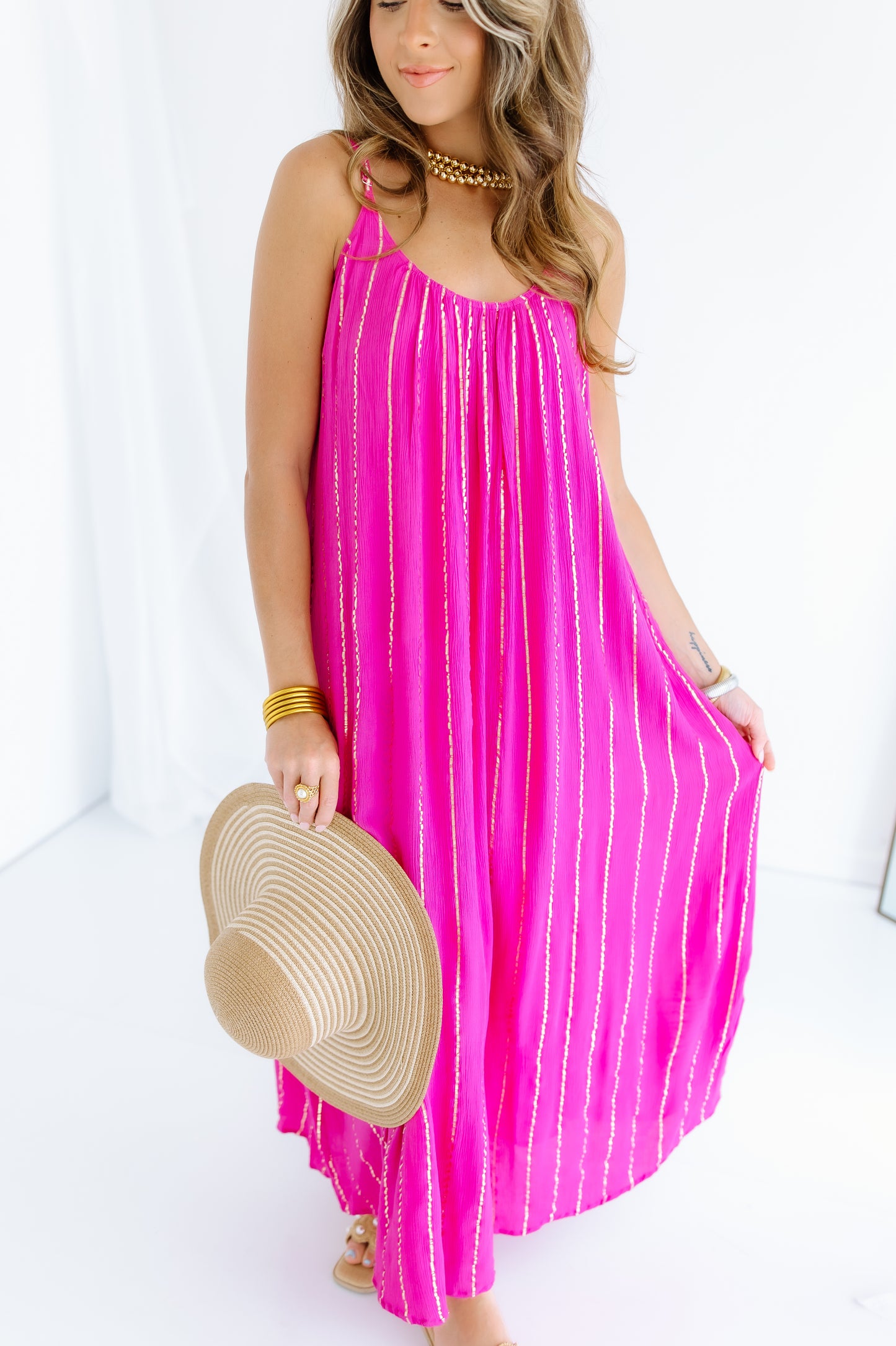 WHOLE PLACE SHIMMER MAXI DRESS
