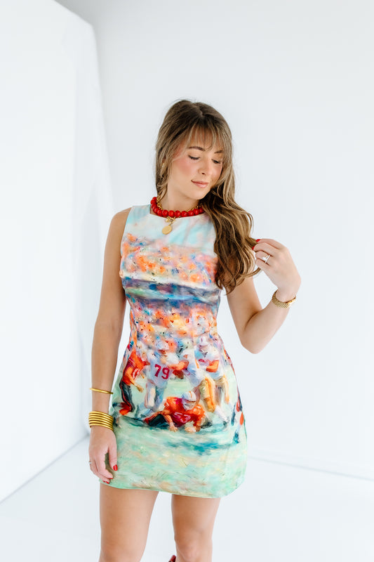 SIDELINE SWEETHEART MINI DRESS