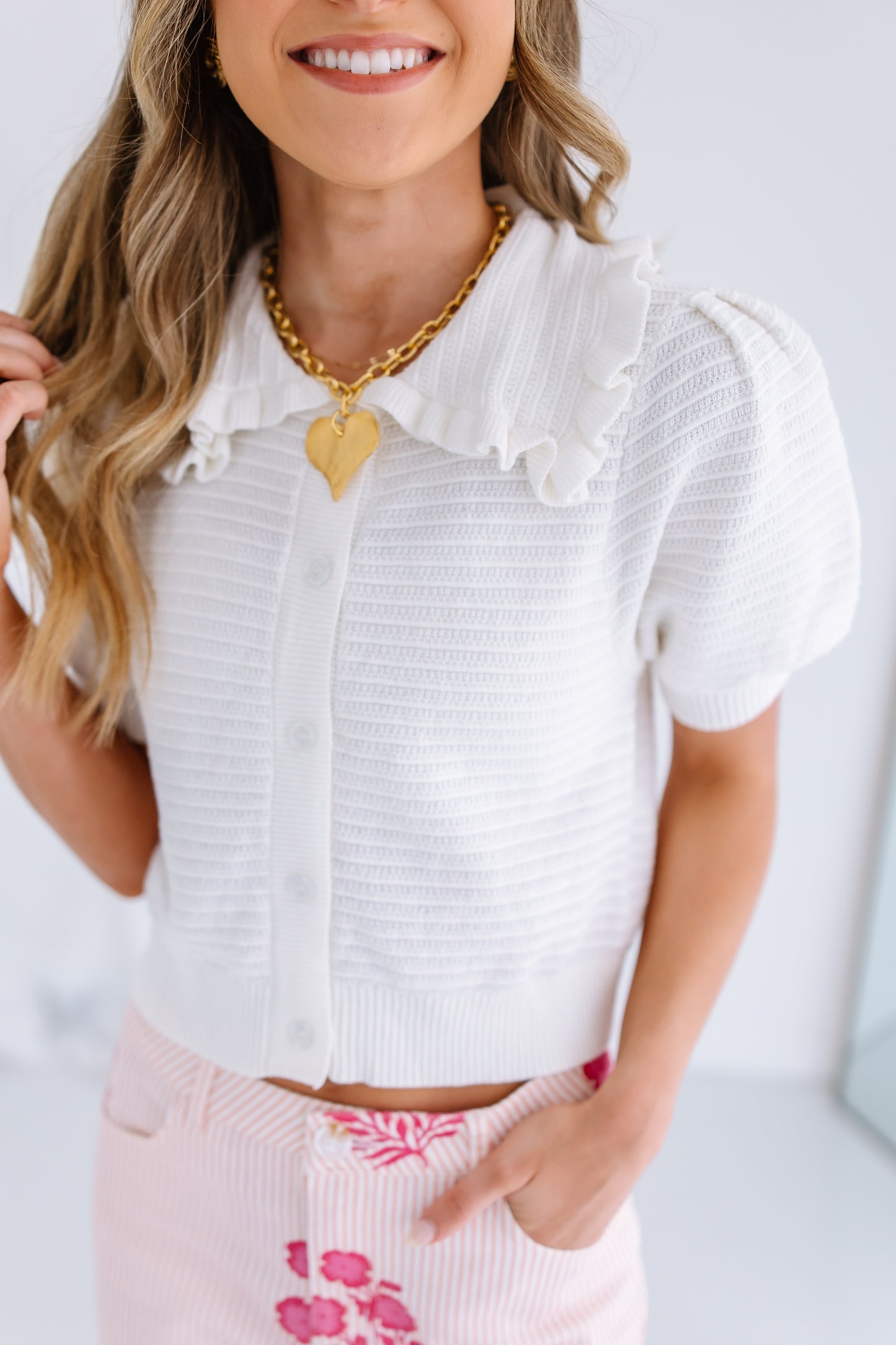 SWEET PEA RIBBED KNIT TOP