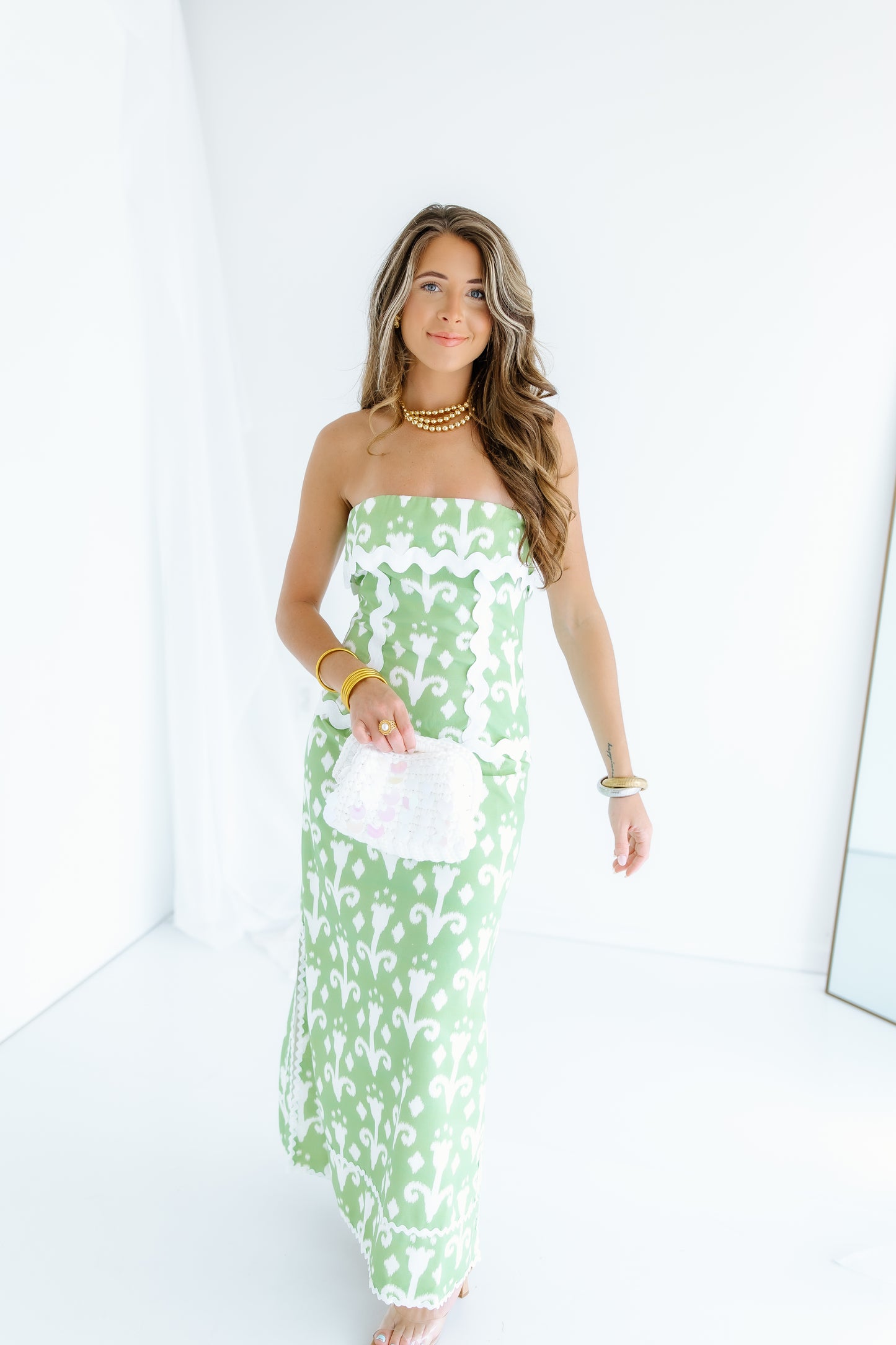 SUMMERLAND SCALLOP TUBE MAXI DRESS