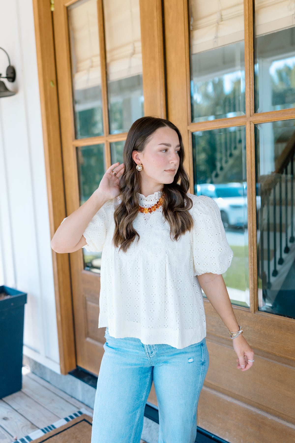 TO BE EMBROIDERED FLORAL TOP