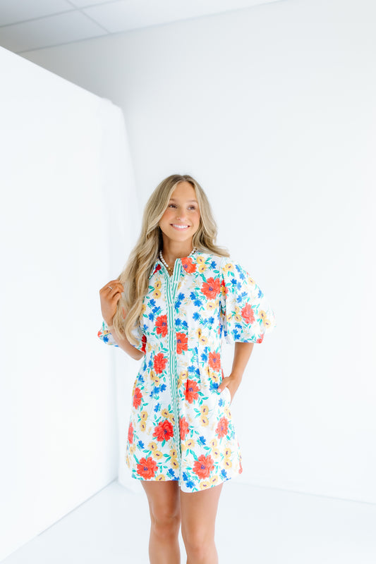 ANYA FLORAL MINI DRESS