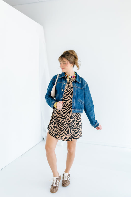 TIGER STRIPE TSHIRT DRESS
