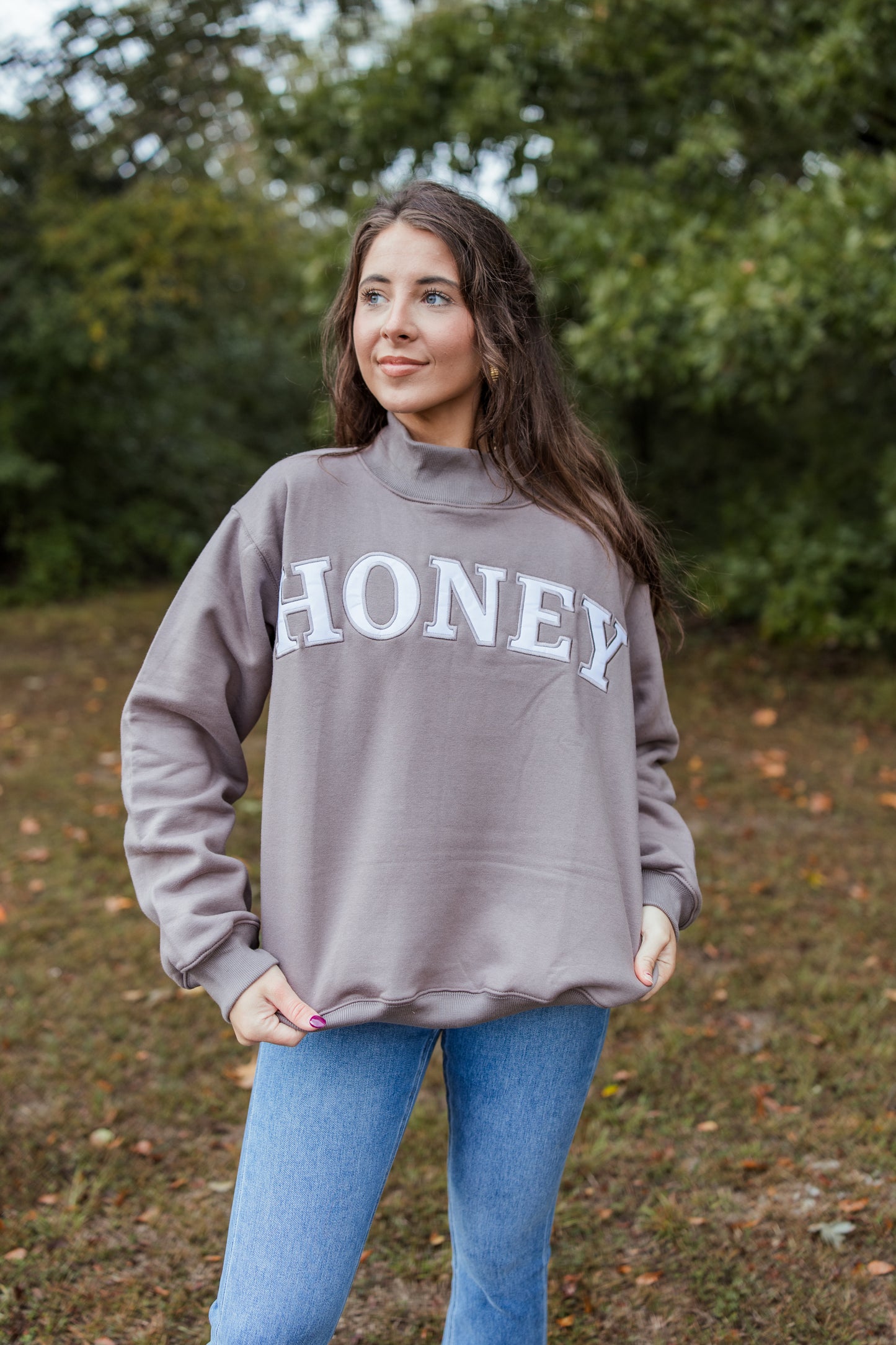 HONEY MOCKNECK SWEATSHIRTS