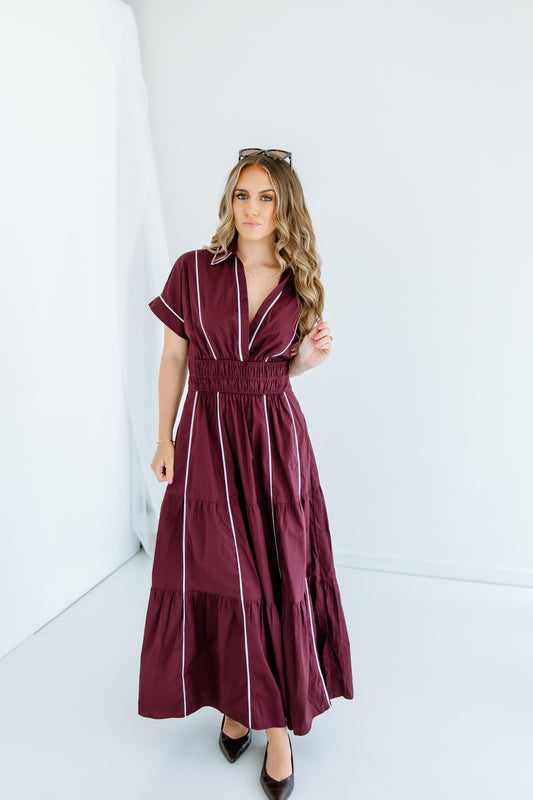 A LONG WAY STRIPE DRESS