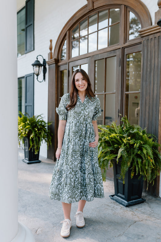 WHAT I MEAN FLORAL MIDI DRESS