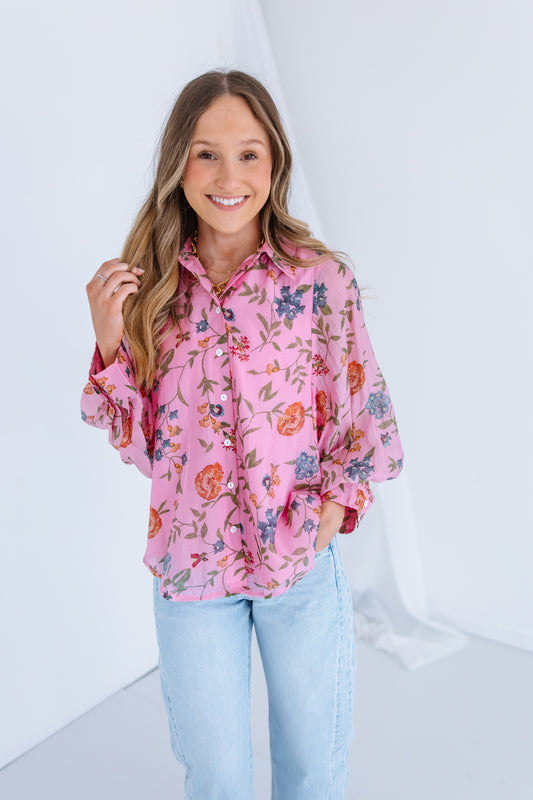 SWEETHEART FLORAL BLOUSE