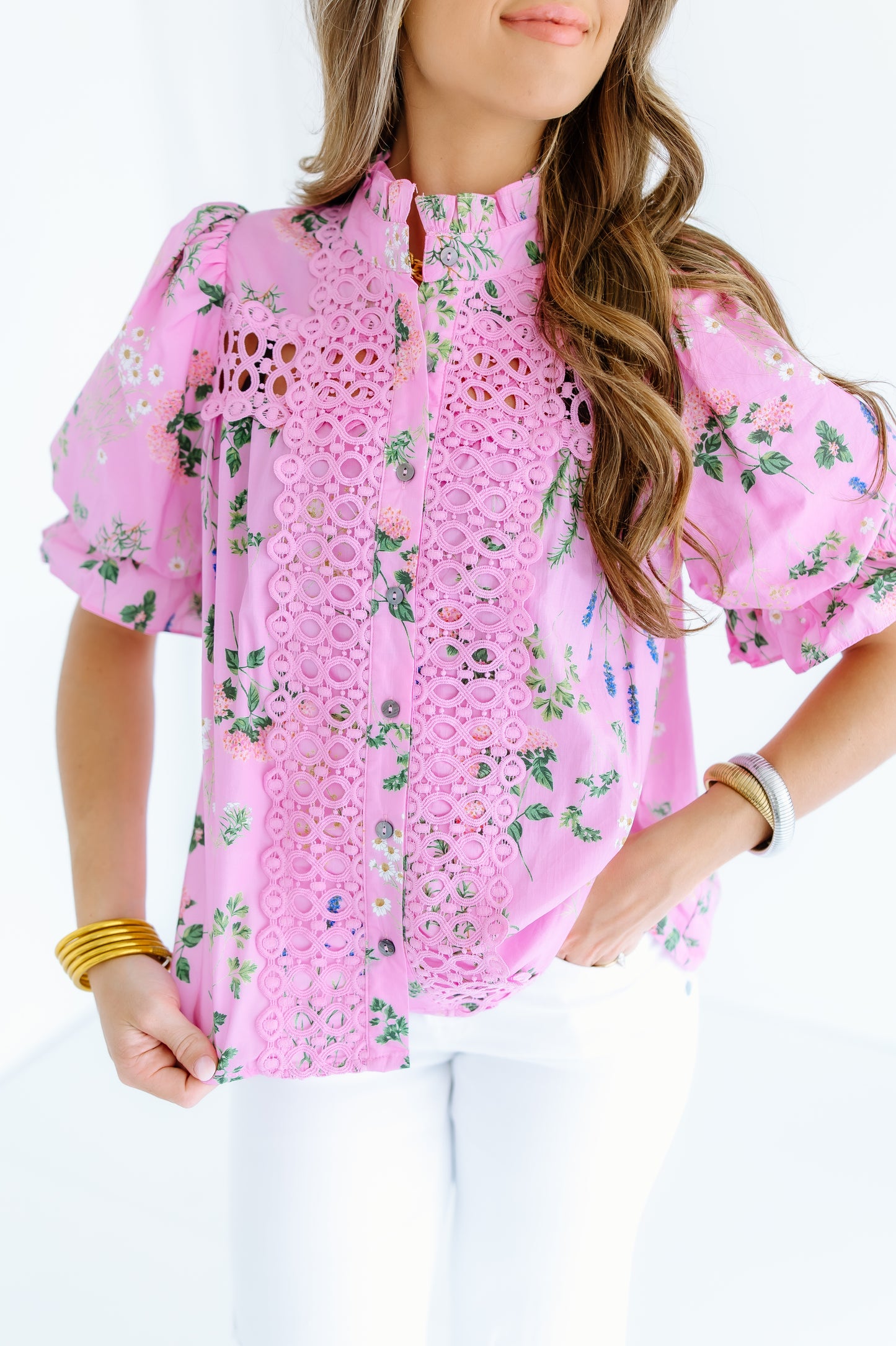 WAY OF THE WIND FLORAL TOP- 2 COLORS