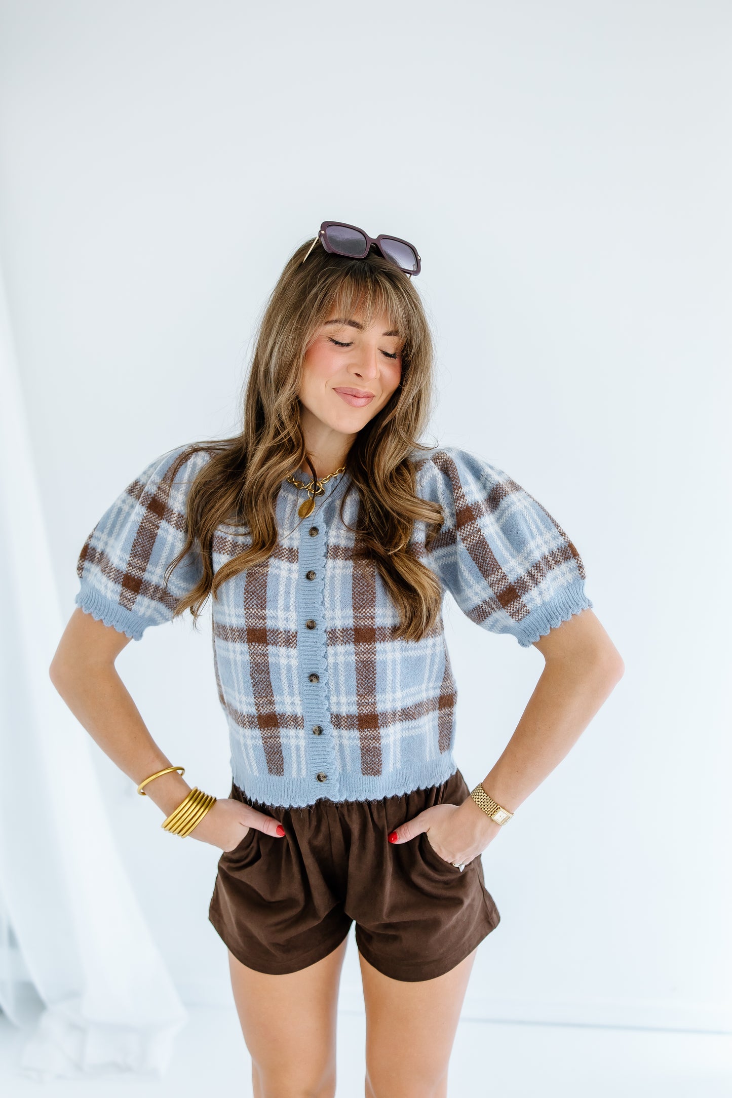 UPPER EAST SIDE PLAID SWEATER