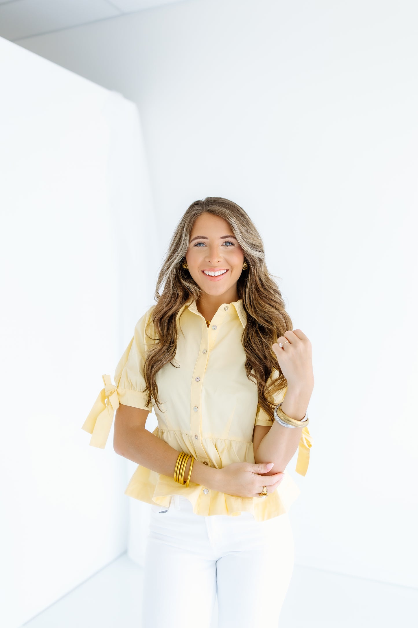 ROUND ABOUT TIE SLEEVE TOP