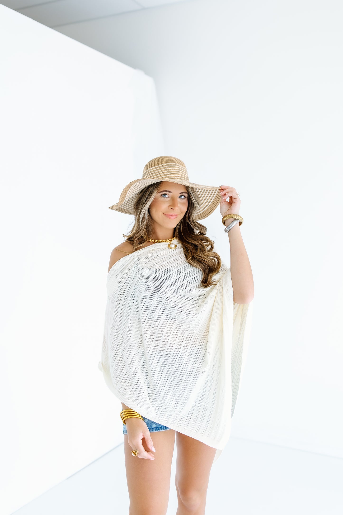 LILIA PONCHO TOP- 2 COLORS