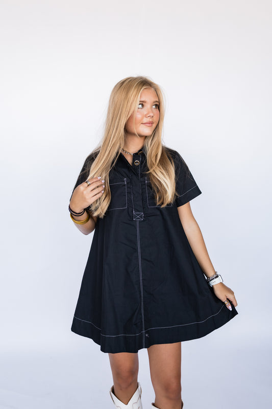 STITCH TSHIRT MINI DRESS