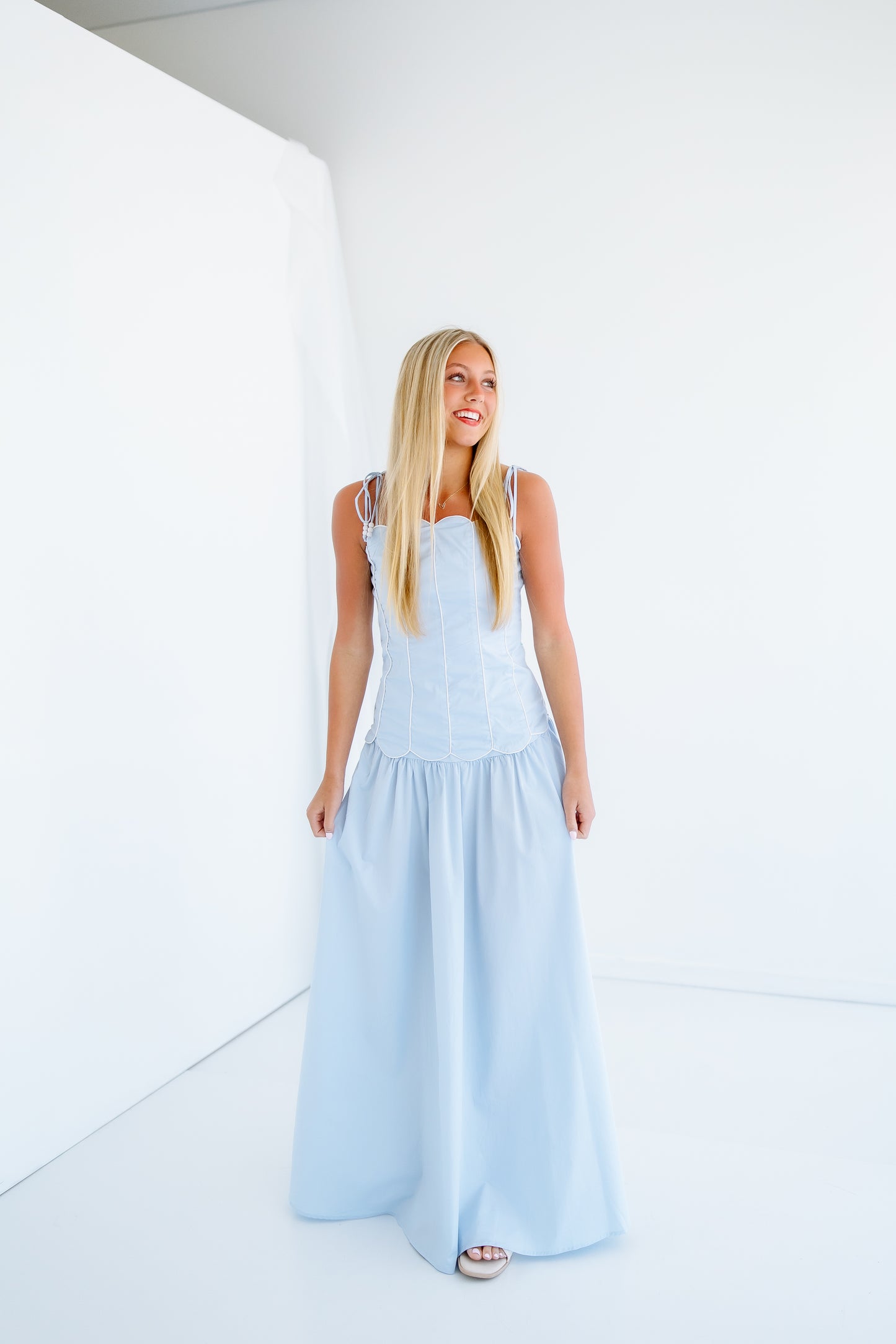 SCALLOP EDGE TOP MAXI SET