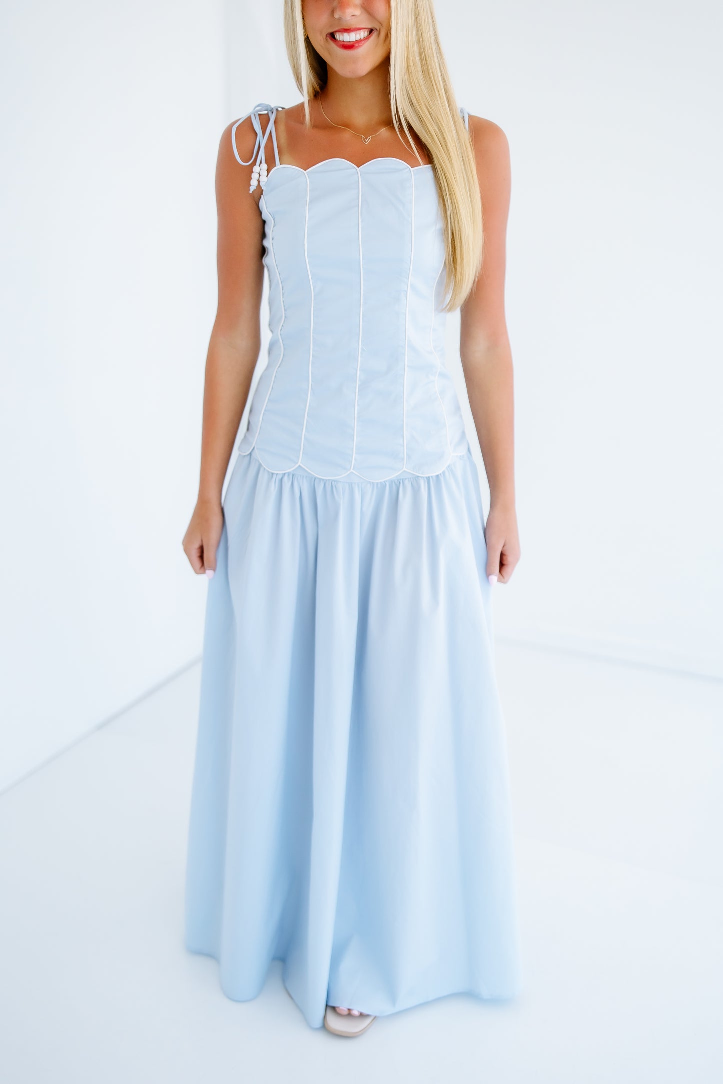 SCALLOP EDGE TOP MAXI SET