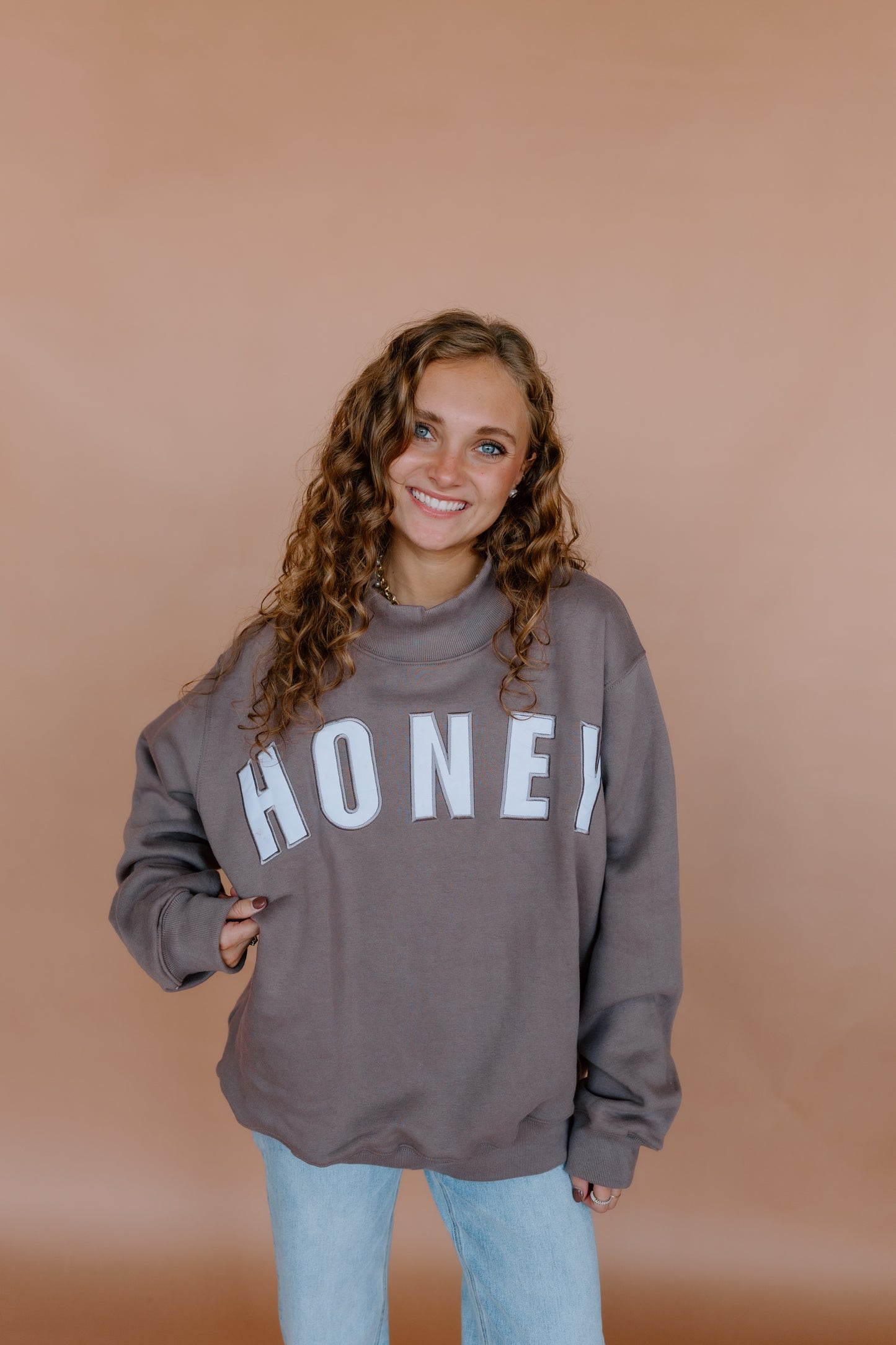 OG HONEY MOCK NECK SWEATSHIRTS